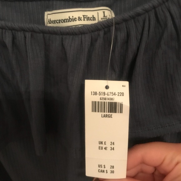 Abercrombie Ribbed Off-Shoulder Ruffle Bodysuit - Picture 5 of 5